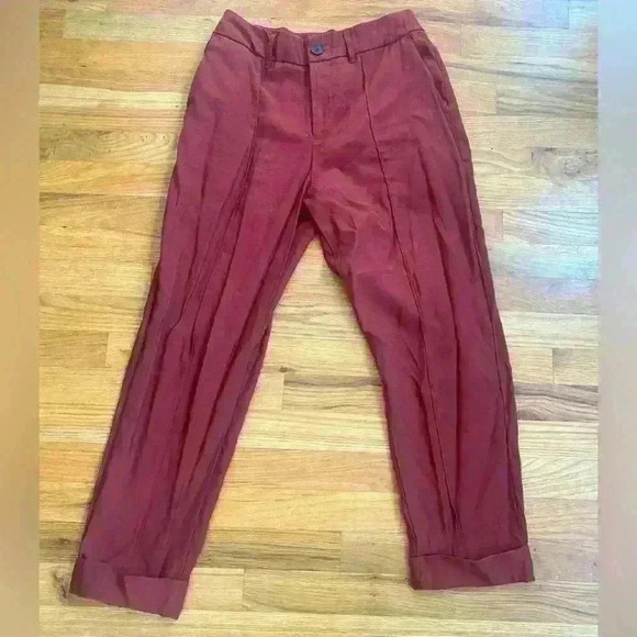 A New Day Women’s Burnt Orange Cropped Ankle Dress Pants Size 8 inseam 26” - Picture 1 of 6